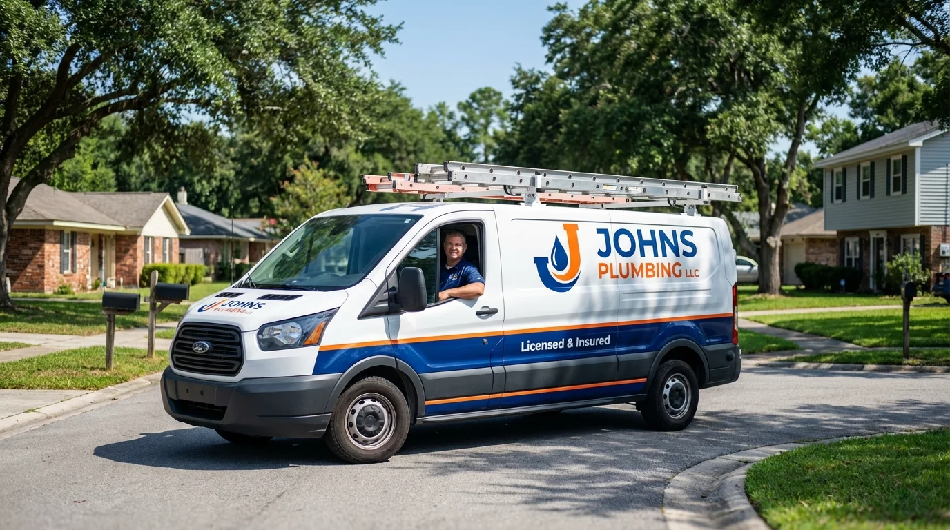 Johns Plumbing LLC service van in Mount Horeb, WI